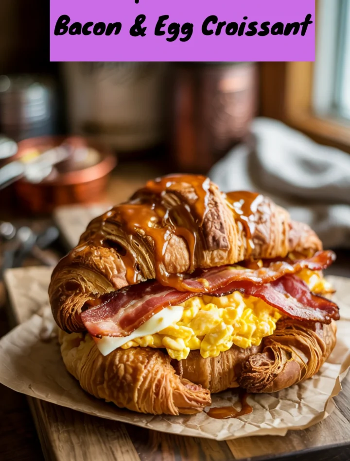 Maple Bourbon Bacon-Egg Croissant